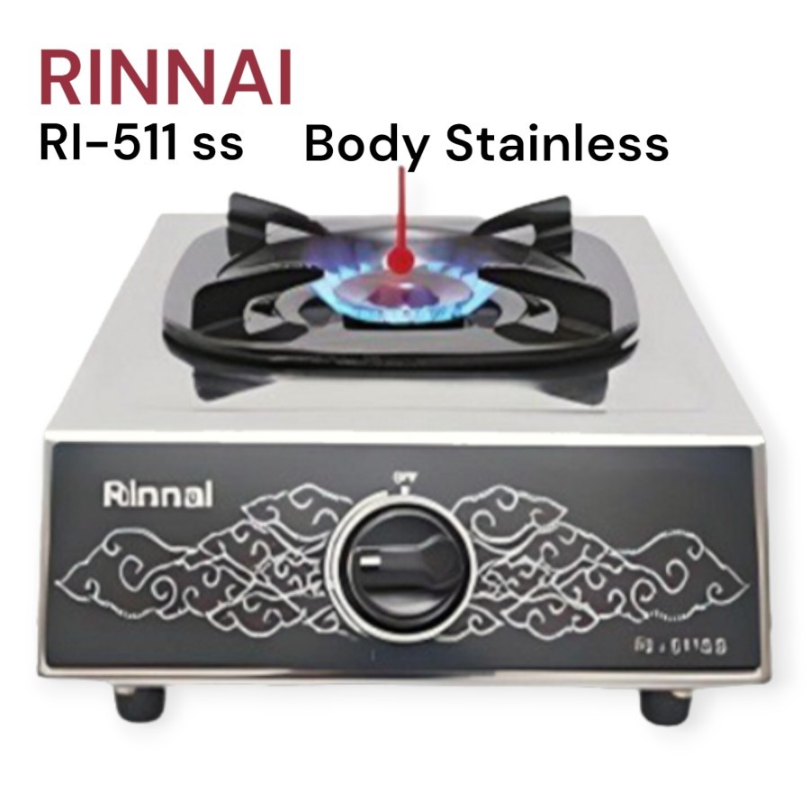 Jual Rinnai Kompor Gas Tungku Ri Ss Stainless Api Sun Burner