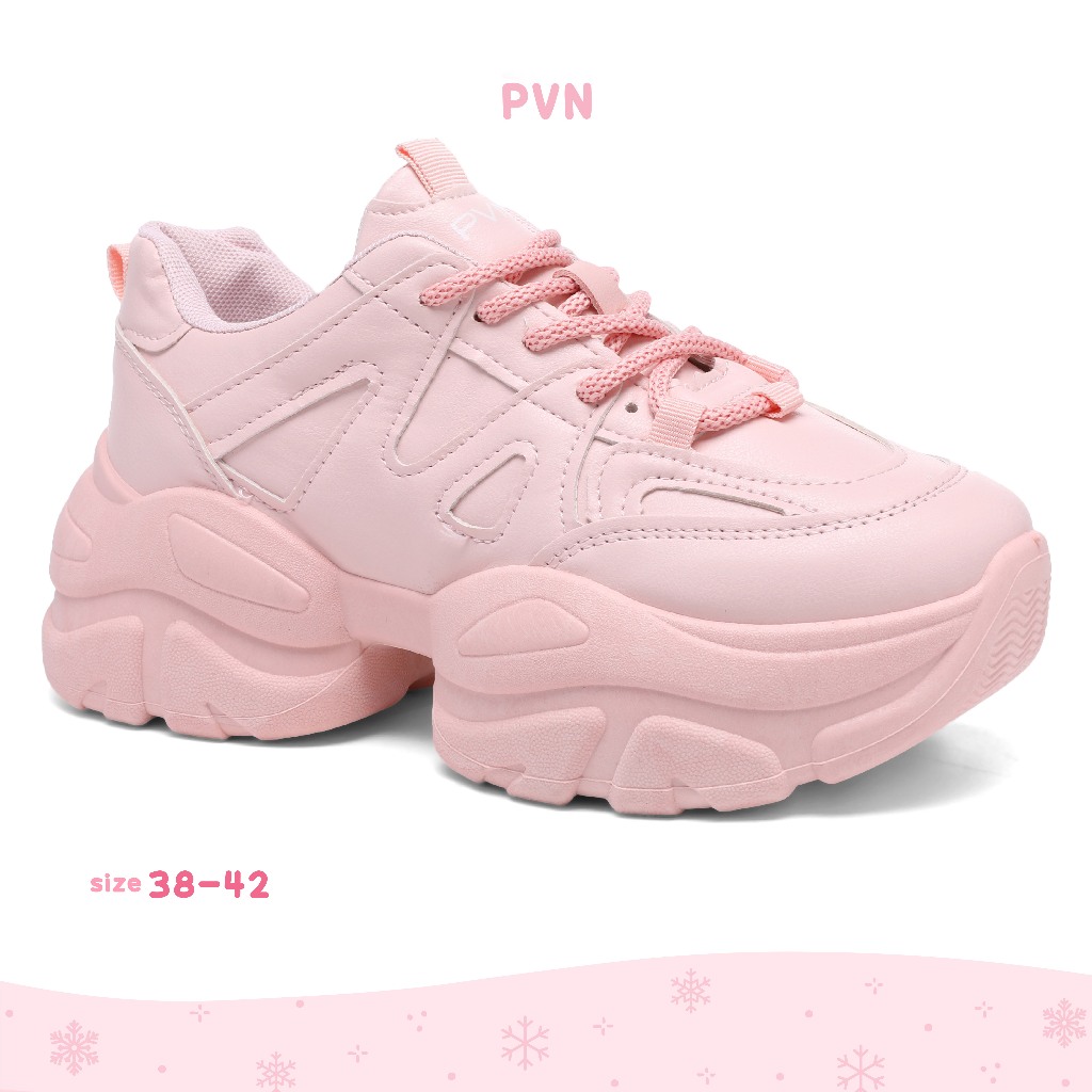 Jual PVN Soobin Sepatu Sneakers Wanita Sport Shoes Pink 586 Shopee