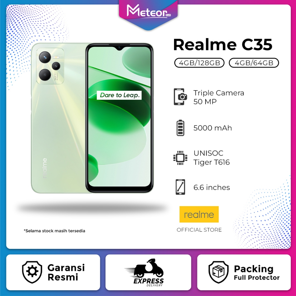 Jual Realme C35 4 128 GB GARANSI RESMI BISA INSTAN AREA MALANG