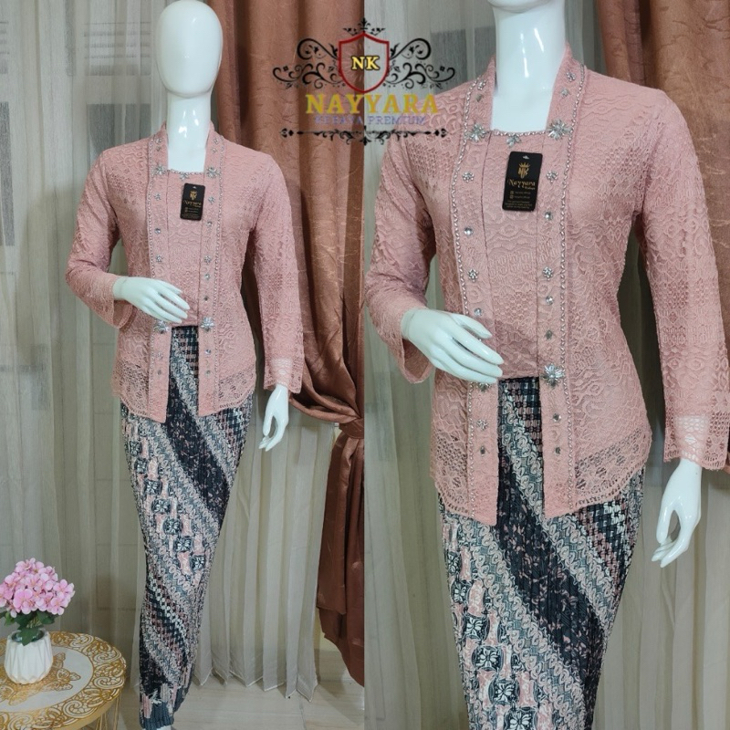 Jual Ghazza Kebaya Setelan Kebaya Brokat Modern Payet Terbaru