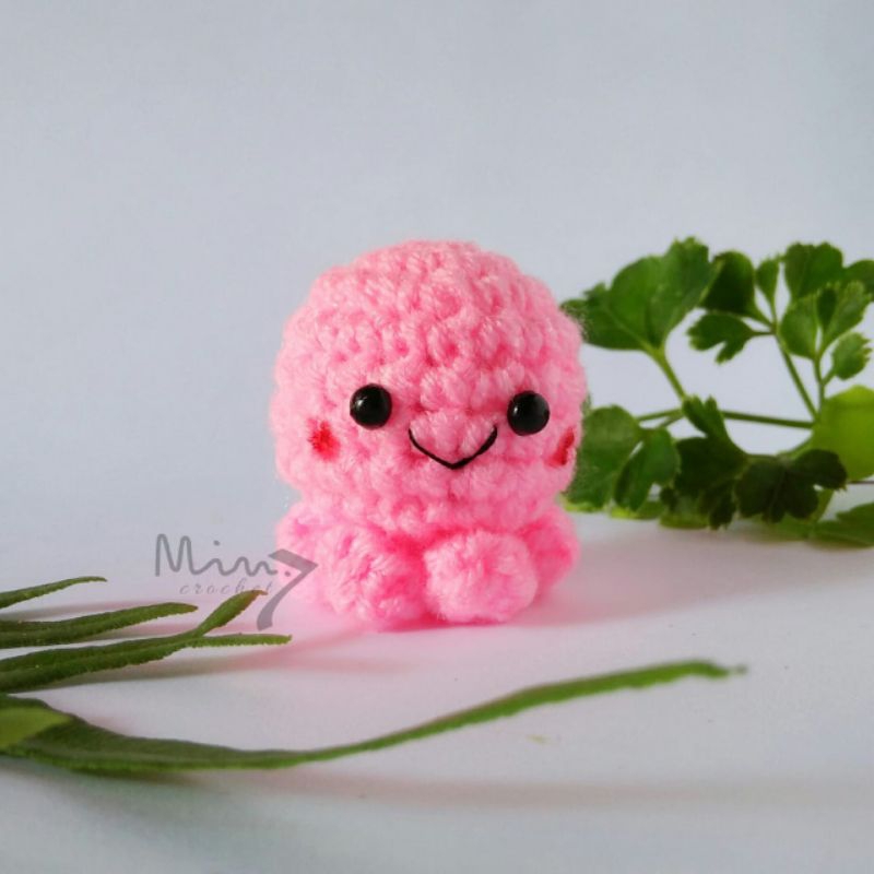 Jual Amigurumi Octupus Mini Gantungan Kunci Rajut Shopee Indonesia