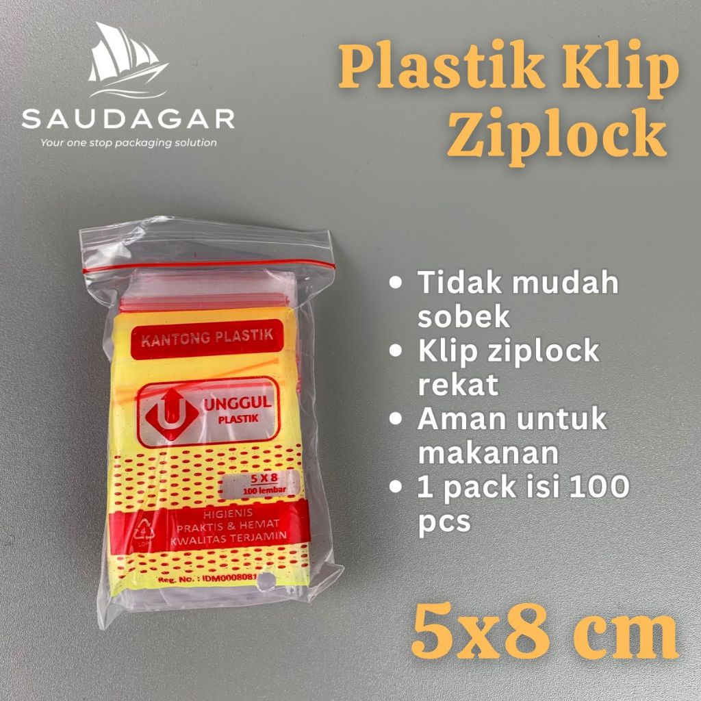 Jual Plastik Klip Ziplock PE Ukuran 4x6 5x8 7x10 8x12 8 7x13