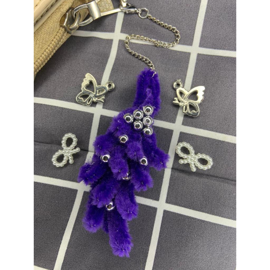 Jual Gantungan Kunci Keychain Bulu Sayap Kawat Bulu Pipe Cleaner