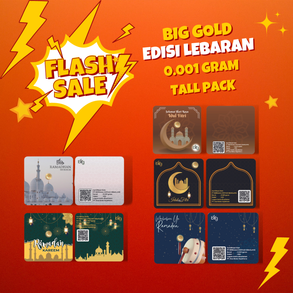 Jual Flash Sale Logam Mulia Emas Big Emas Mini Big Gold Gramasi Baru