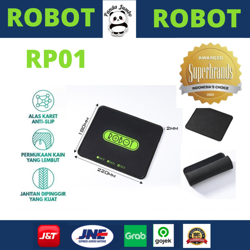 Jual MOUSEPAD ROBOT MP01 RP01 BLACK PJ Shopee Indonesia