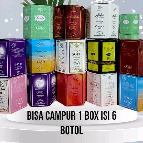 Jual 1 Box Isi 6 Minyak Wangi Parfum Arab Terlaris Non Alkohol 6ml