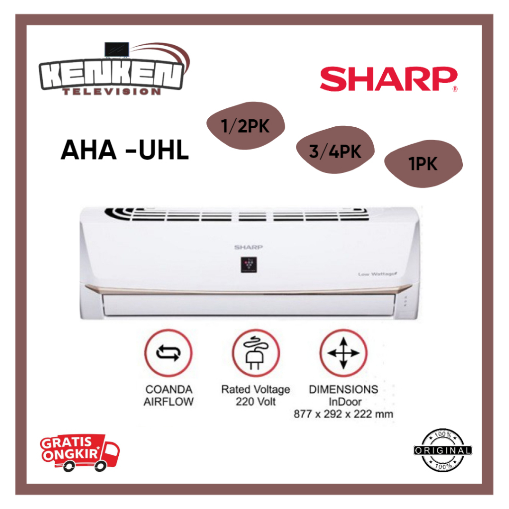 Jual AC 1 2PK 1PK SHARP AHAP UHL AC SHARP LOW WATT PLASMA Shopee