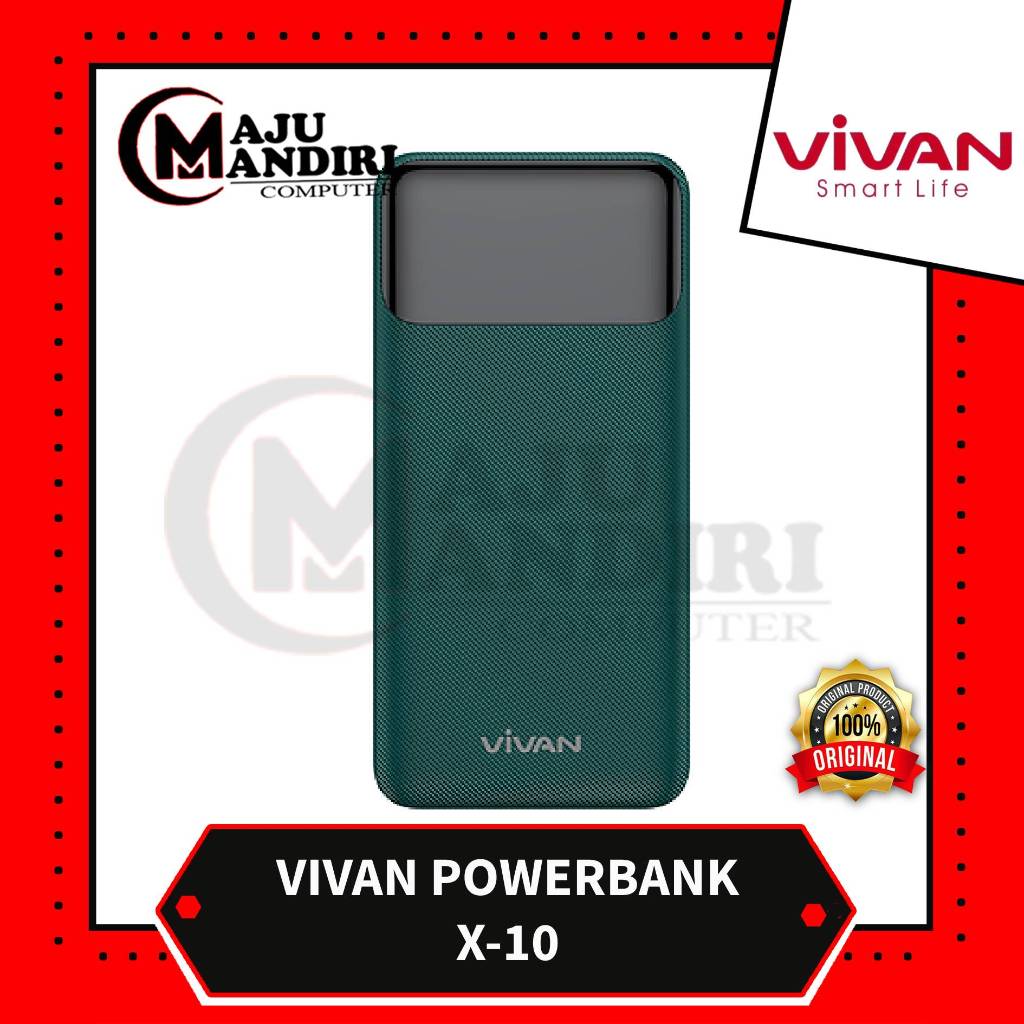 Jual Vivan VPB X10 10000mAh 20W Two Way Quick Charge LED Powerbank