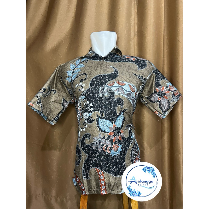 Jual PROMO ATASAN HEM BATIK SOLO PRIA MODERN KEMEJA LENGAN PENDEK