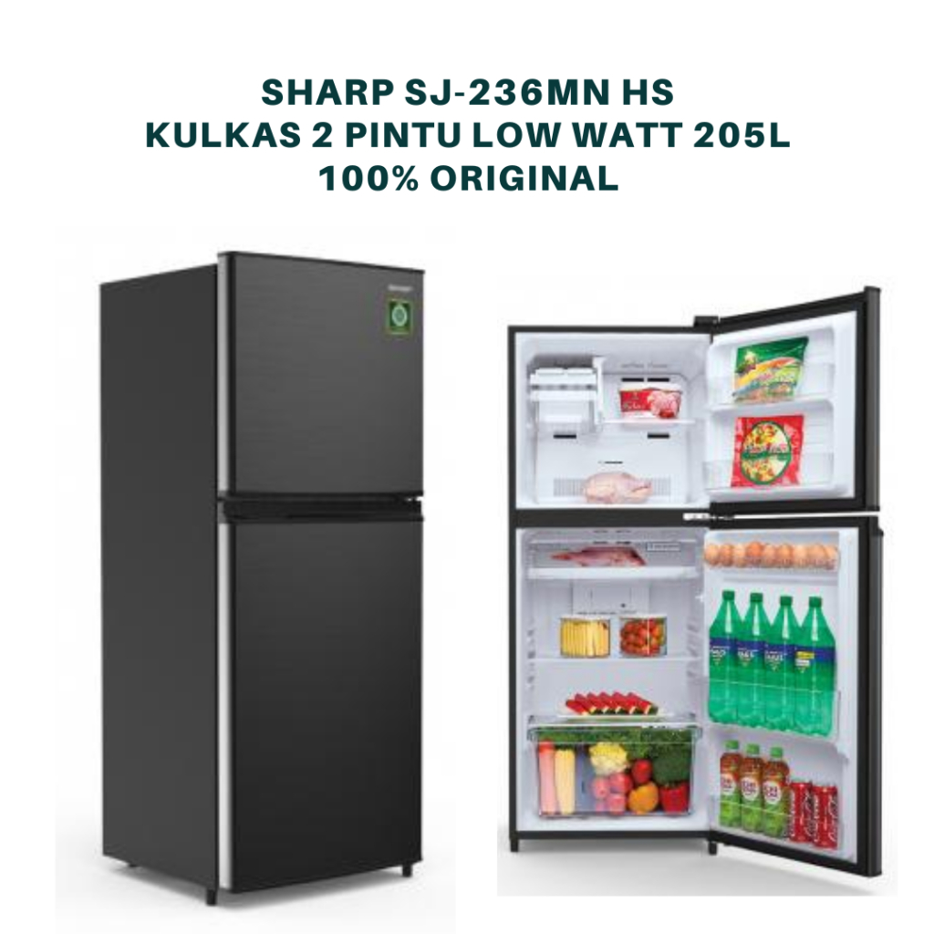 Jual SHARP SJ 236MN HS Kulkas 2 Pintu Sharp Low Watt 205L Shopee