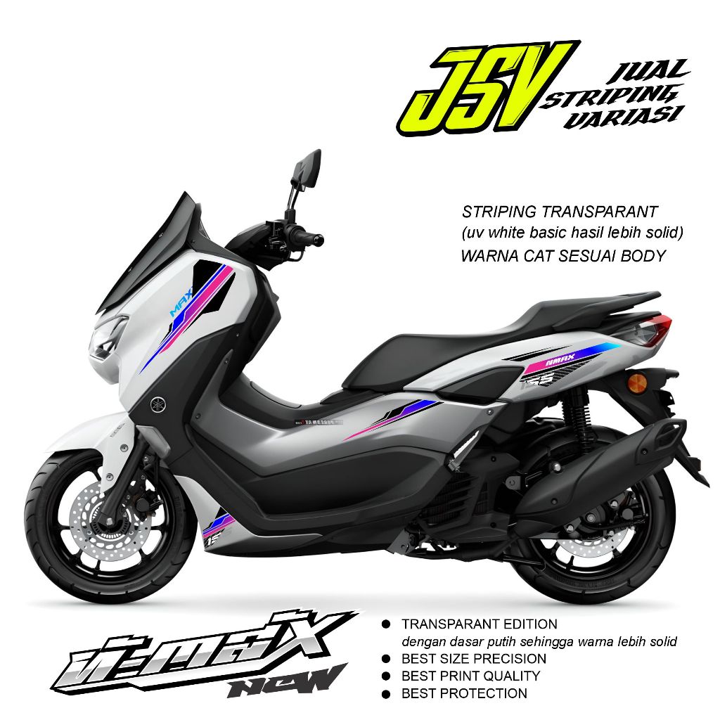 Jual Striping NMAX New 2024 Transparan UV Solid Stiker Simple Variasi