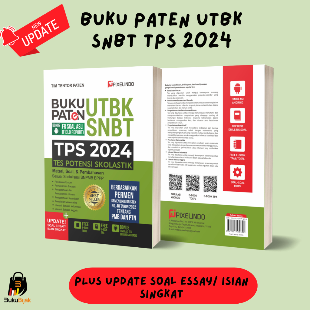 Jual Buku Bijak Paten Utbk Seleksi Nasional Berbasis Tes Snbt Tps