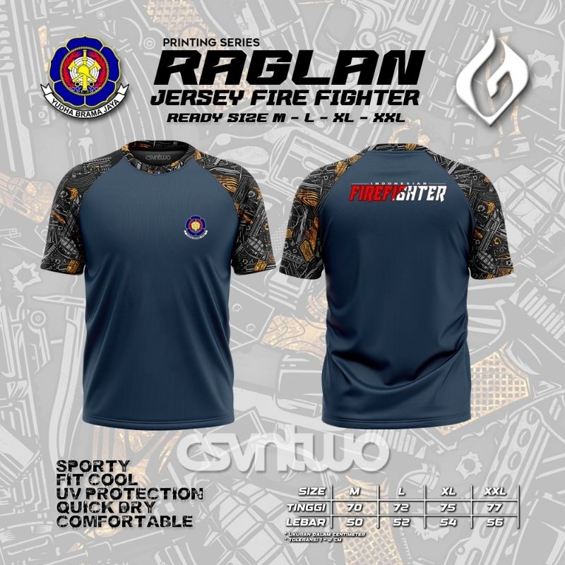 Jual Kaos Reglan Fire Fighter Kaos Damkar Bahan Dryfit Milano Premium