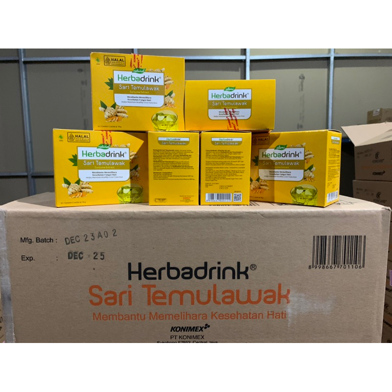 Jual Herbadrink Sari Temulawak Isi 5 Sachet Minuman Herbal Shopee