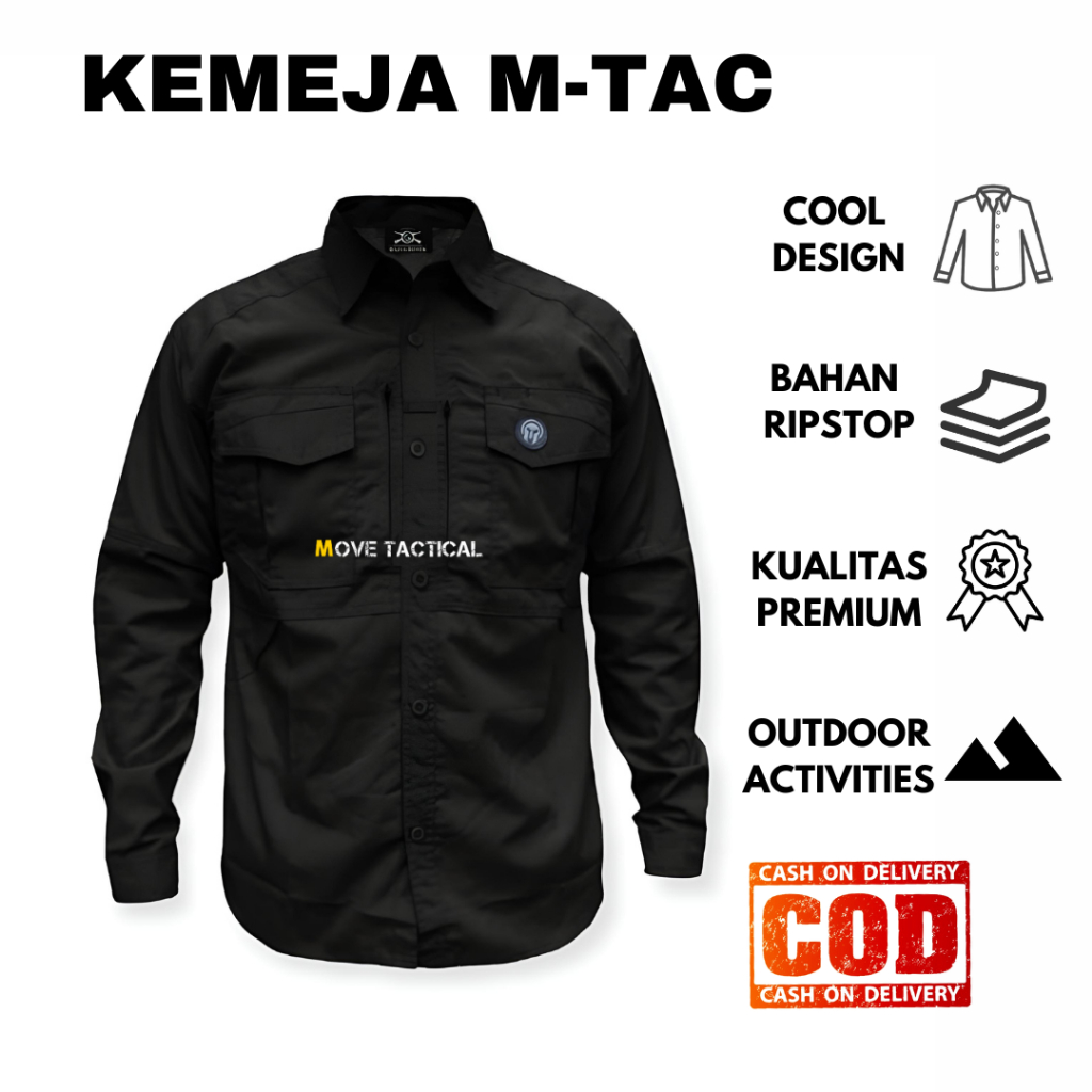 Jual Kemeja Tactical Premium Mtac Lengan Panjang Pria Bahan American