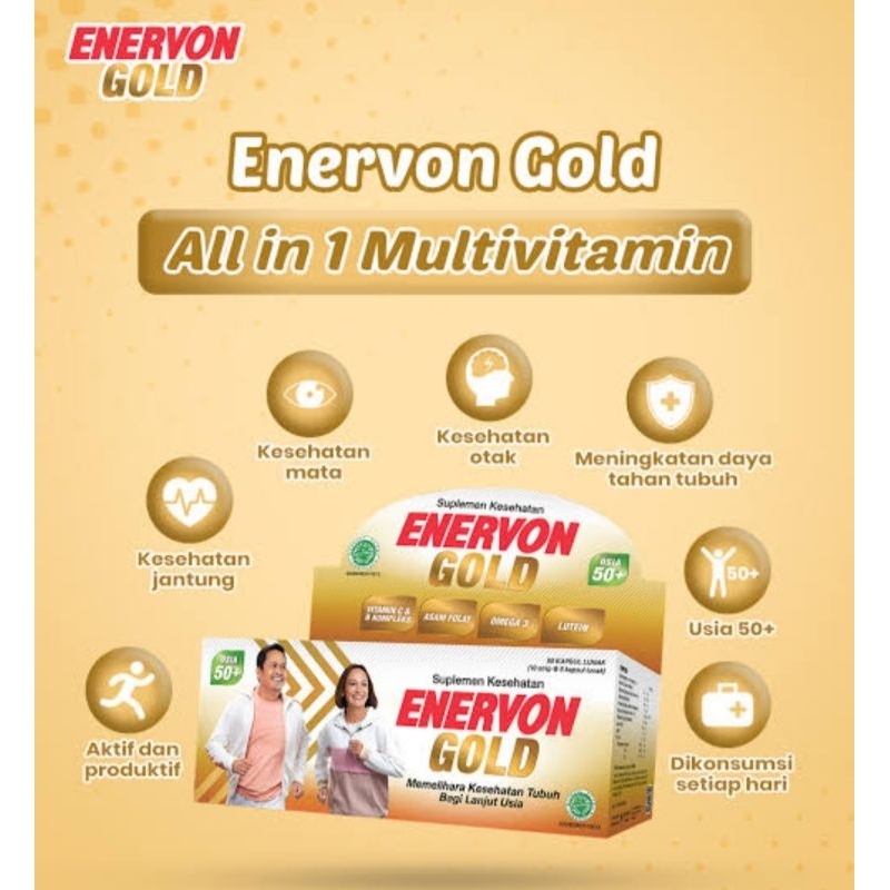 Jual Enervon Gold Multivitamin Kemasan Box Ada Free Shopee