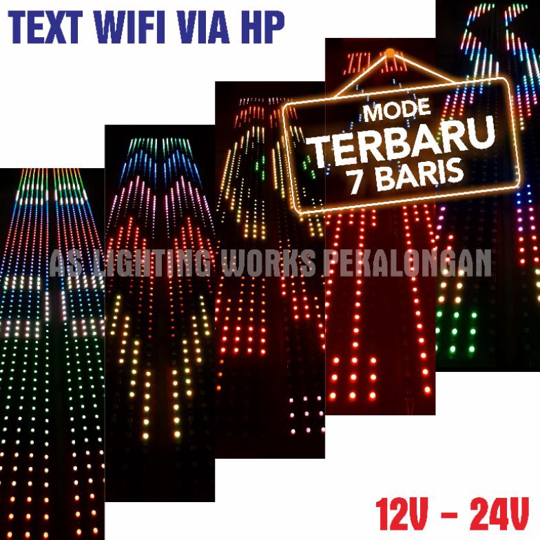 Jual Terbaru Lampu STROBO 7 Baris WAVE RUNNING TEXT 45 E TERBARU MOBIL