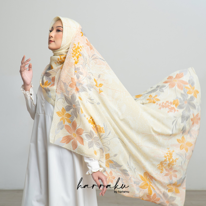 Jual Harramu Kerudung Segiempat Printing Bundling Part Jilbab