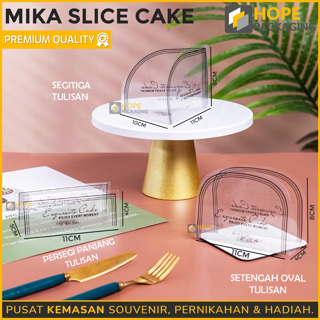 Jual Harga 10 Pcs Mika Slice Cake Segitiga Tray Mika Cake Kue