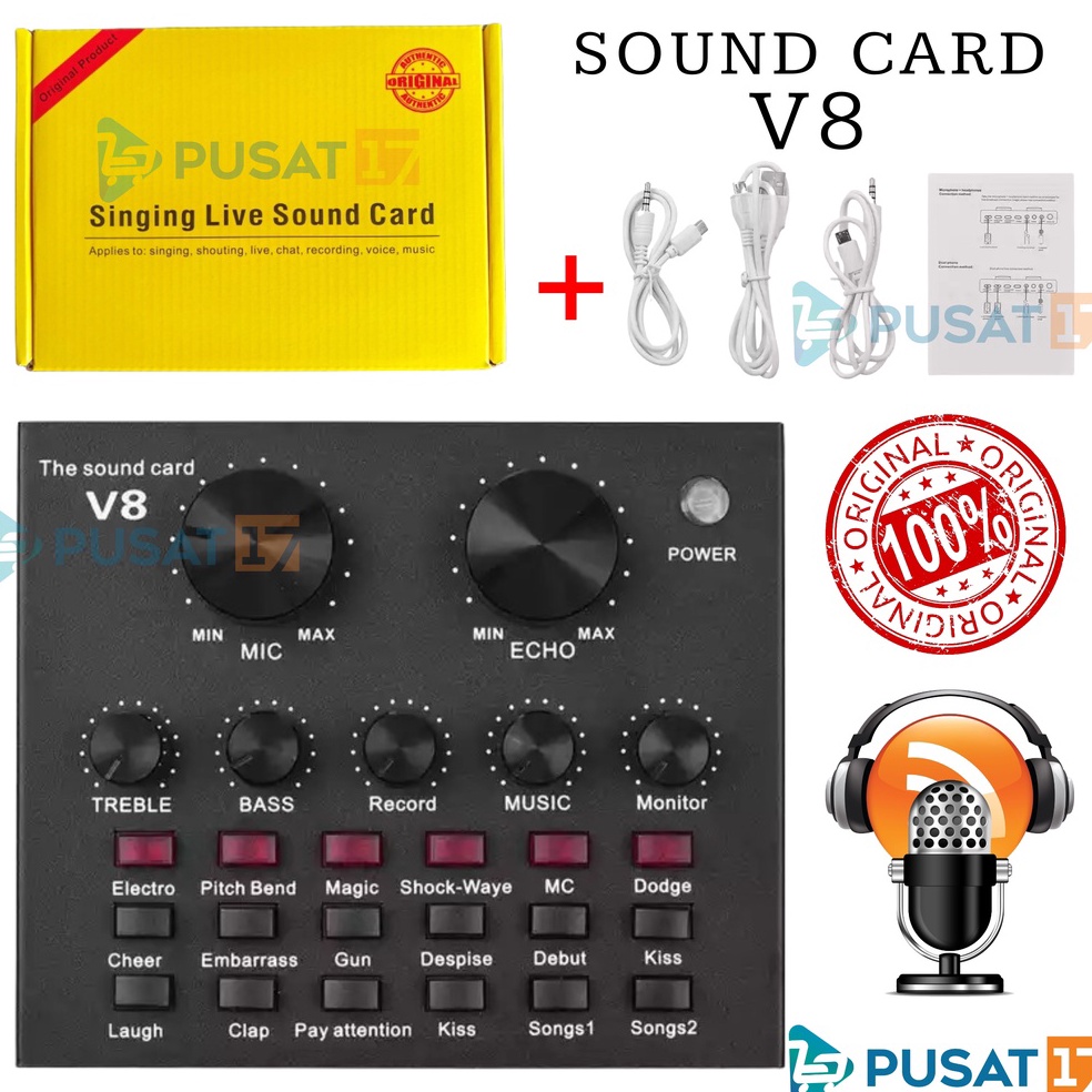 Jual Art A E Pusat Sound Card V Live Broadcast Mixer Bluetooth