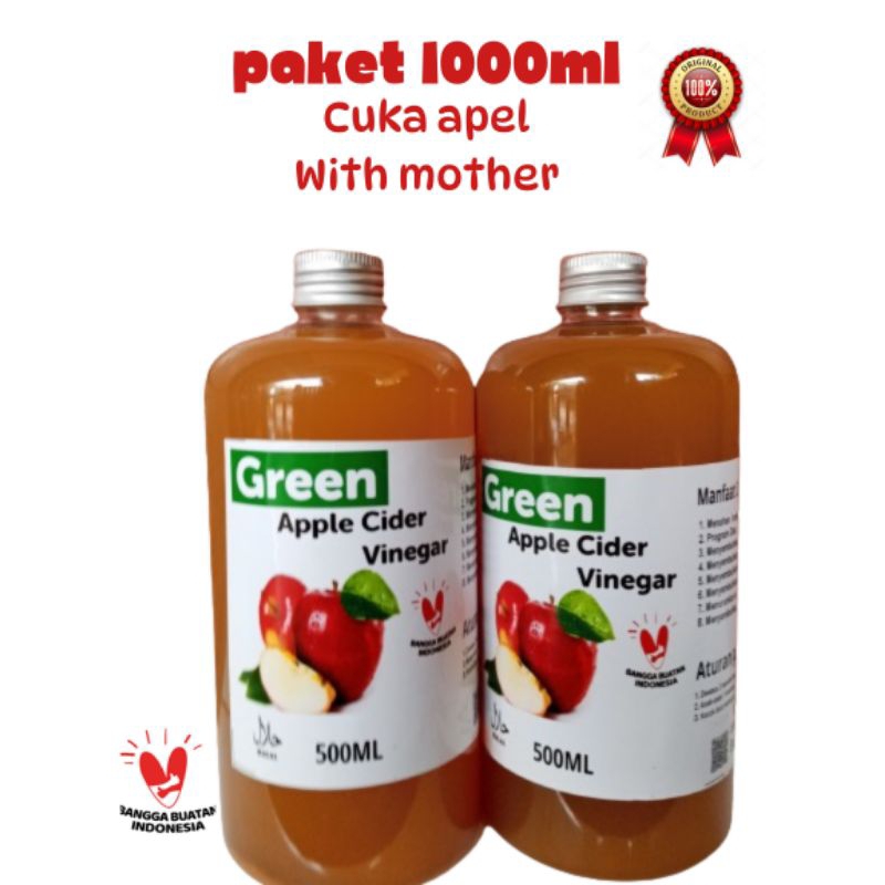 Jual Cuka Apel Greenappel Paket Cuka Apel Ml Apple Cider Vinegar