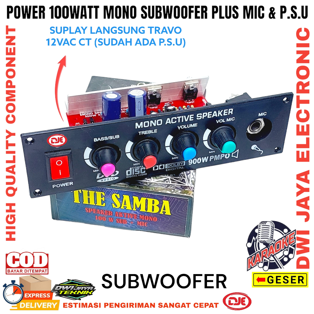 Jual Ampli Mini Mono Watt Plus Subwoofer Xbr Plus Regulator Panel