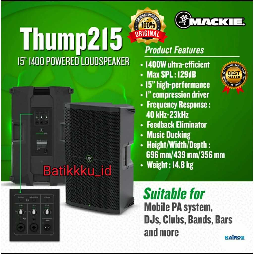 Jual Speaker Aktif Mackie Thump Thump Original Inch Watt