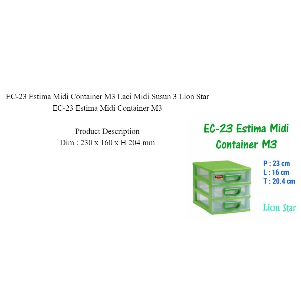 Jual Ec Estima Midi Container M Kontainer Laci Midi Susun Lion