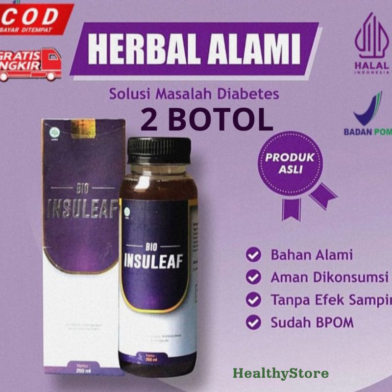 Jual BIO INSULEAF 2 BOTOL Insulin Alami Efektif Turunkan Gula Darah