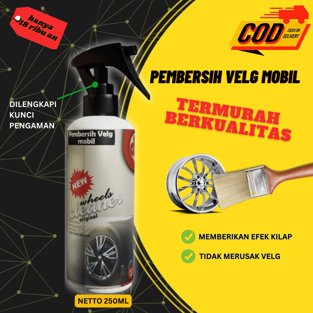 Jual Pembersih Penghilang Kerak Kotoran Velg Mobil Pengkilap Velg