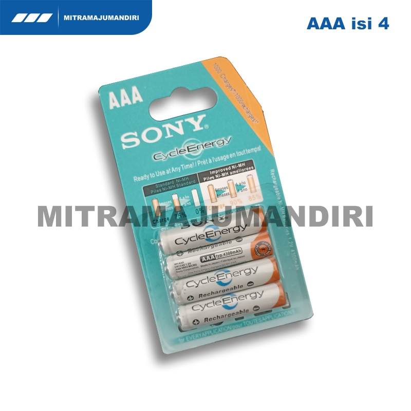 Jual GROSIR Baterai Batere Sony AAA Rechargeable Di Cas Ulang 4300mAh