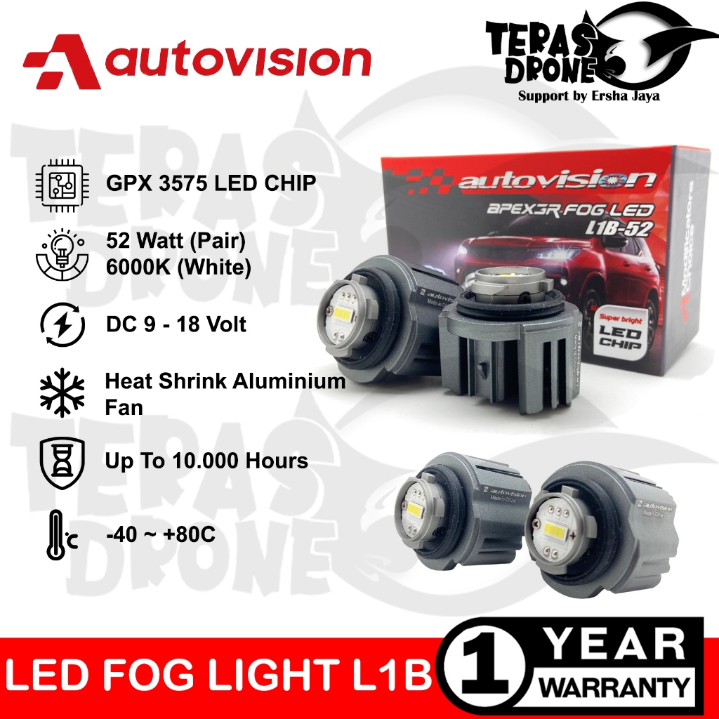 Jual LED Foglamp L1 L1B Autovision Apex3R 52 Watt Foglamp Toyota