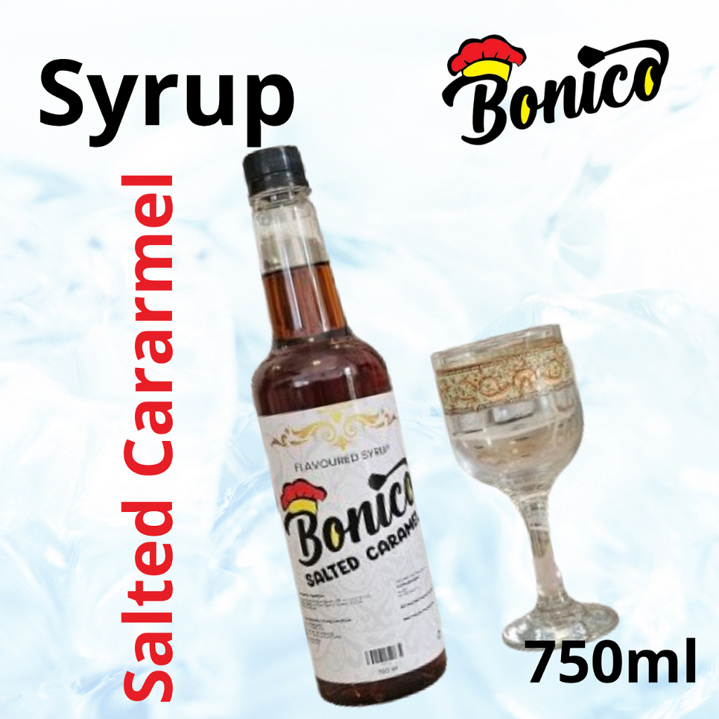 Jual SALTED CARAMEL BONICO Premium Flavored Drink 750ml Syrups Karamel