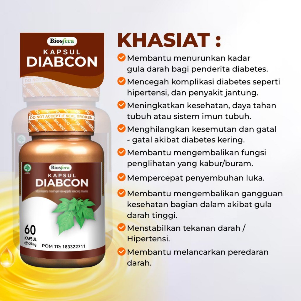 Jual Bisa Cod Original Kapsul Diabcon Obat Gula Darah Tinggi Atasi