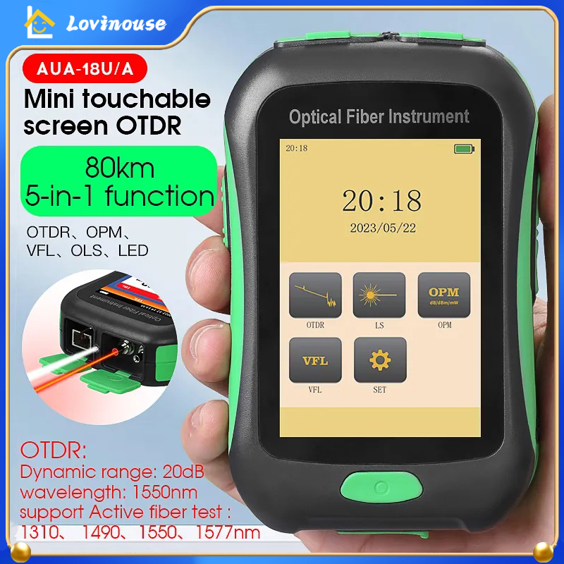 Jual Comptyco Otdr Mini Touchable Screen AUA 18U 80KM 5 In 1 OTDR