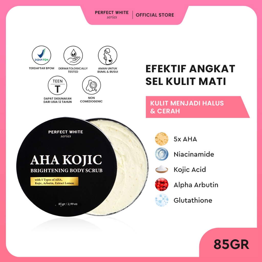 Jual Perfect White Aha Kojic Brightening Body Scrub Gr Lulur