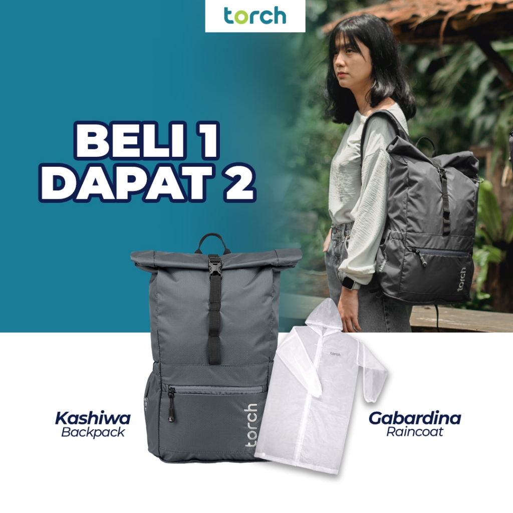 Jual Torch Kashiwa Tas Ransel Lipat Foldable Backpack Punggung Sekolah