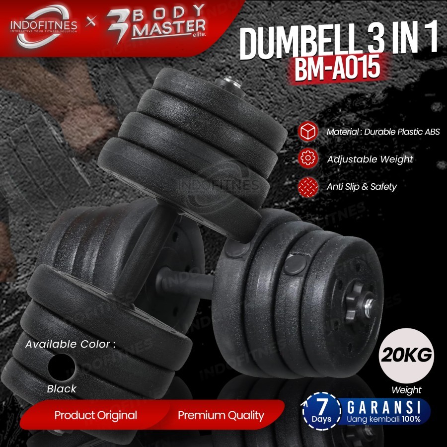 Jual Bodymaster Kg Bm A Adjustable Dumbell In Barbell Abs Pvc