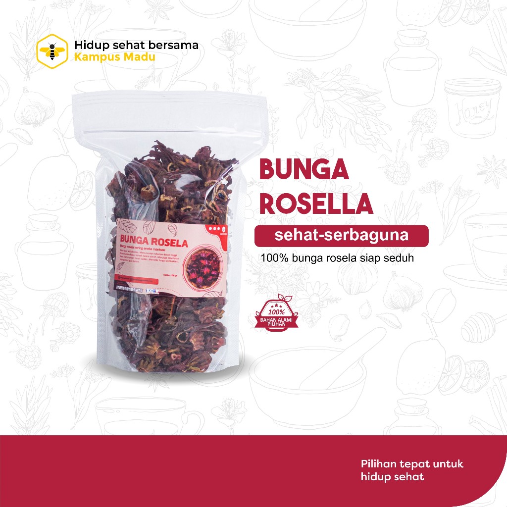 Jual Bunga Rosella Kering Rosela Rosela Ungu Herbal Sex Tea Shopee