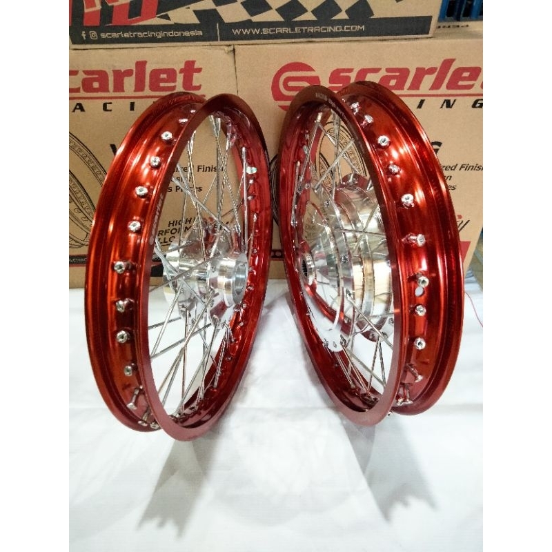 Jual VELG PAKETAN JARI JARI RING 14 140 160 SCARLET BUAT MOTOR MIO