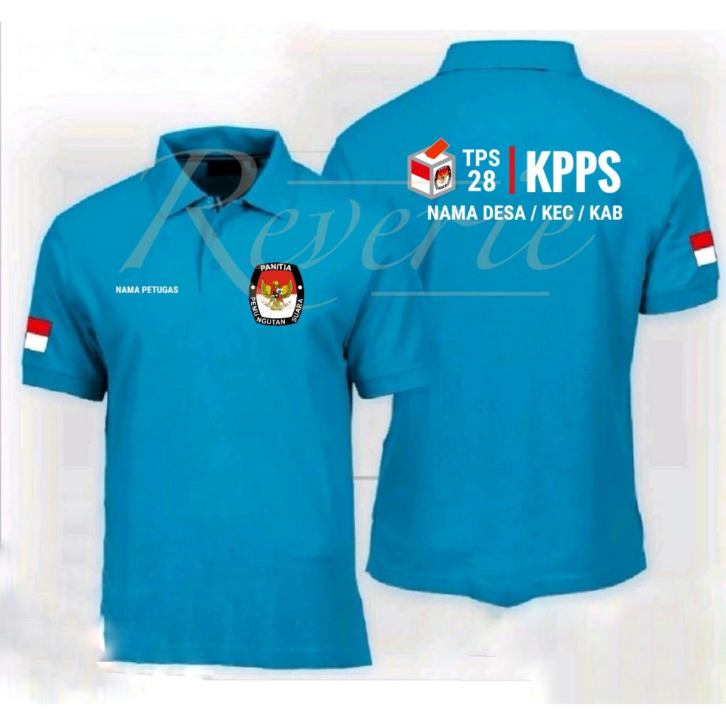 Jual Free Nama Baju Polo Shirt Seragam K Pps Panitia Pemungutan Suara