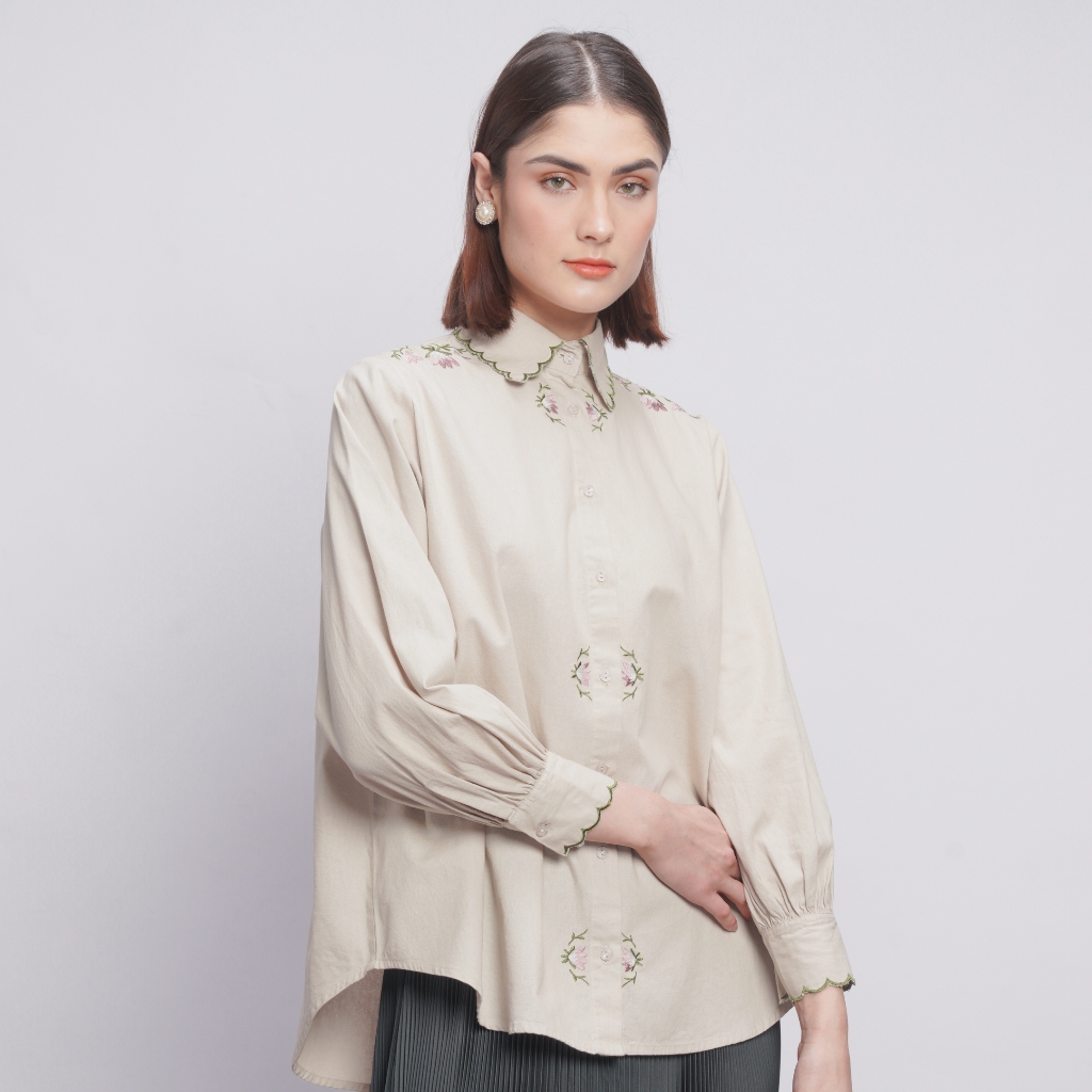 Jual Aleza Atasan Kemeja Wanita Karla Shirt Shopee Indonesia