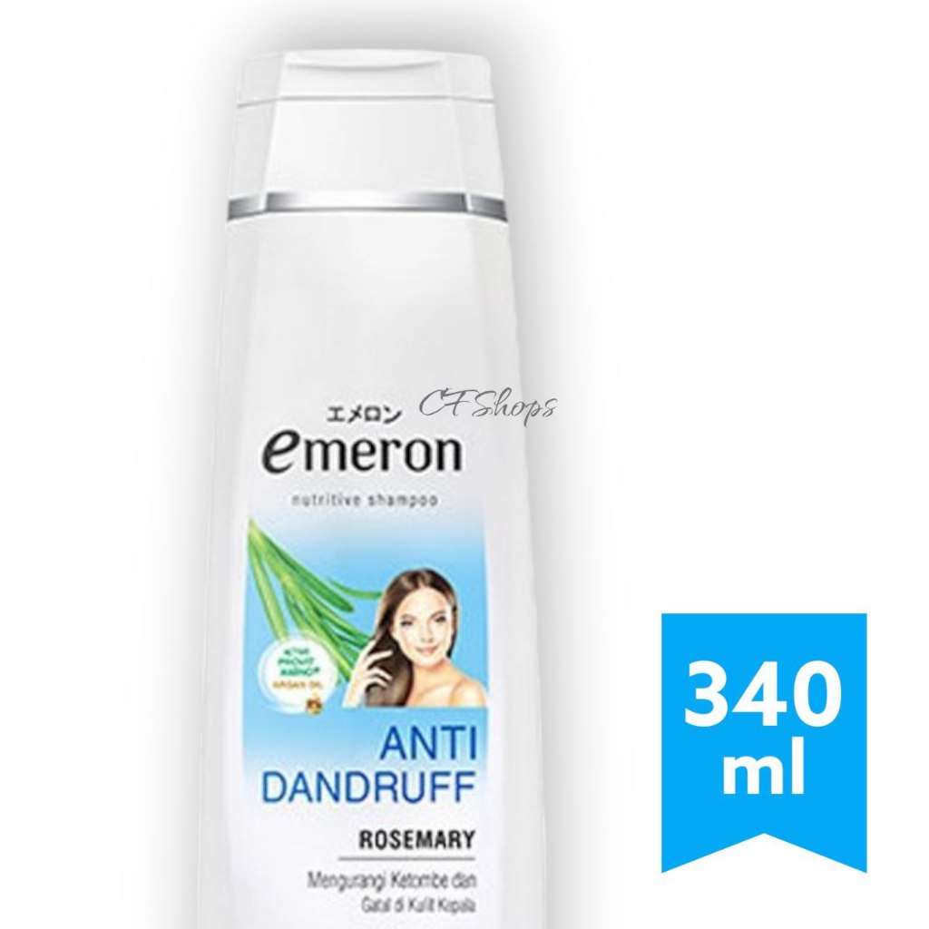 Jual EMERON Shampoo Anti Dandruff Black Shine Hair Fall Control