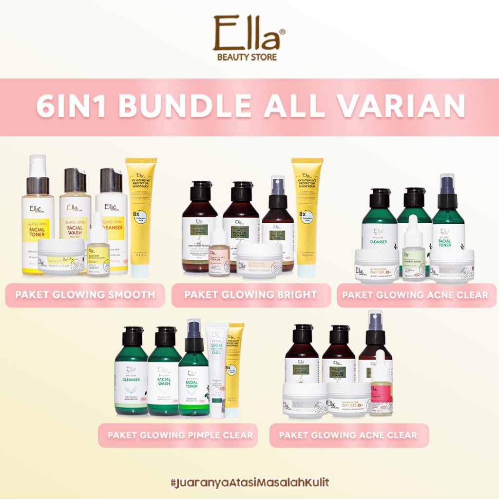 Jual Khusus Live Ella Skincare Paket Glowing In All Varian Shopee