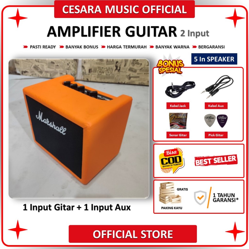 Jual Ampli Gitar Dan Bass Input Inch Marshall Termurah Bergaransi