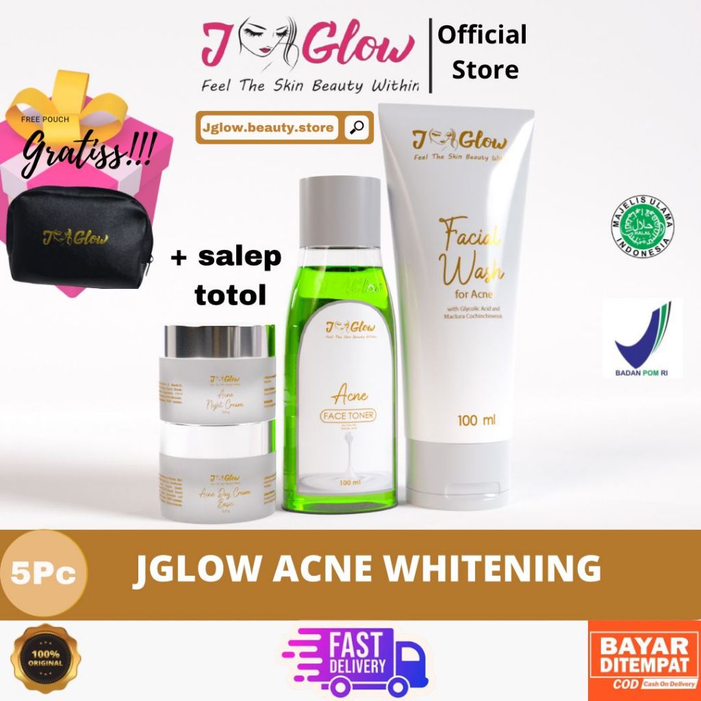 Jual Jglow Skincare Paket Acne Extra Sulfur Untuk Jerawat Aktif Kulit