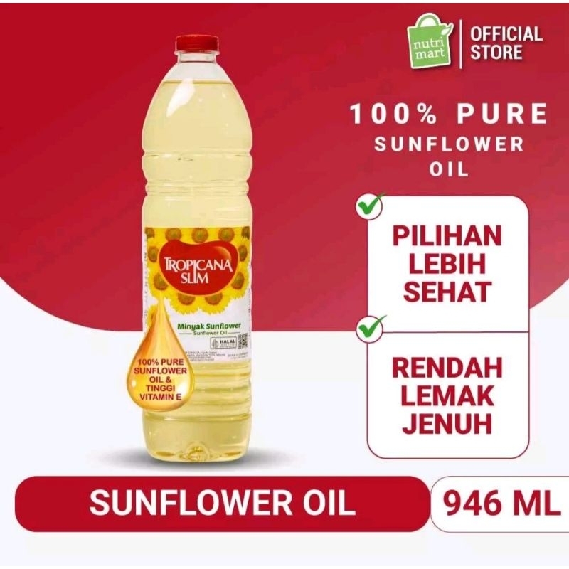 Jual Tropicana Slim Minyak Sunflower 946ml Kemasan Baru 1pcs Shopee