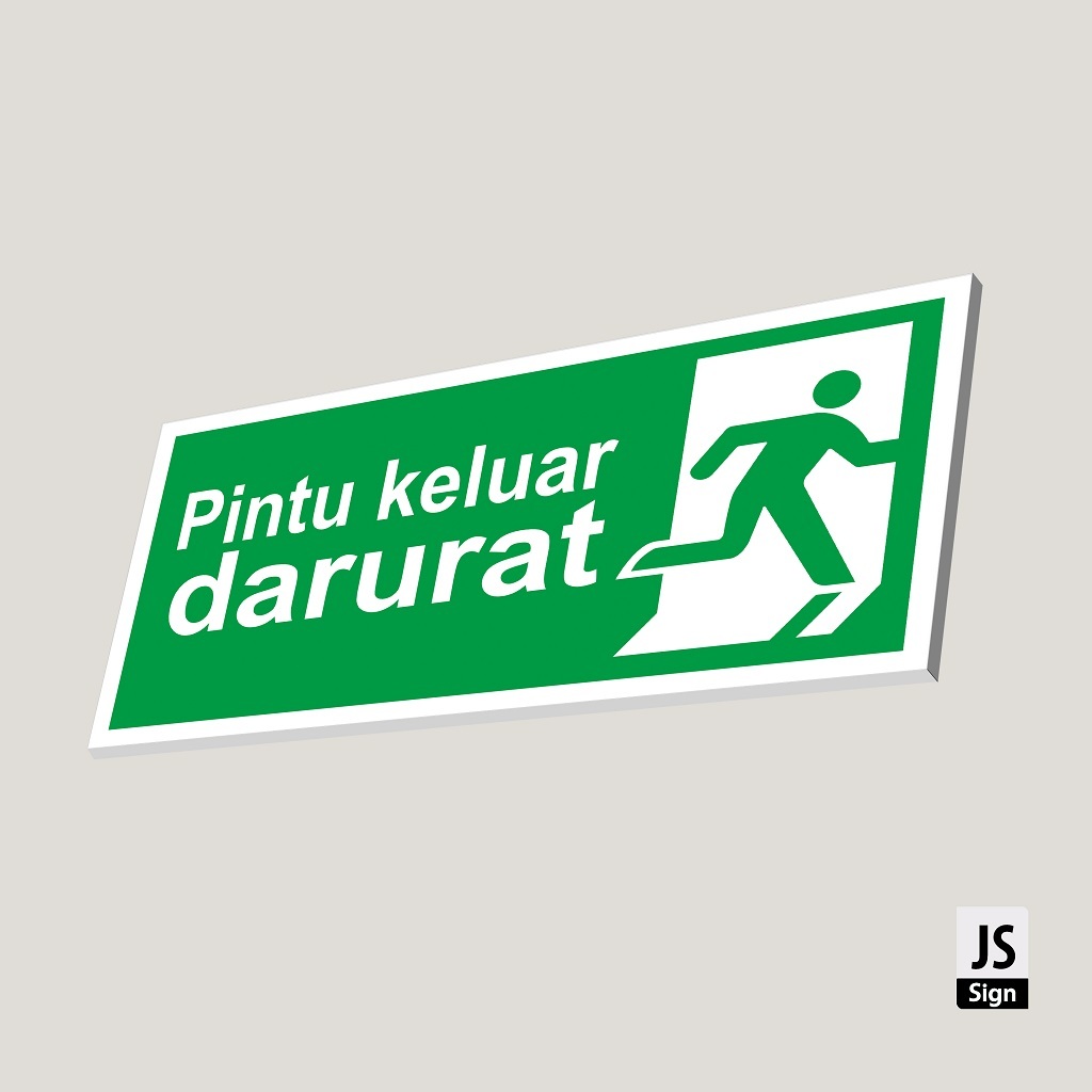 Jual Safety Sign K Pintu Keluar Darurat Plat Mm Shopee Indonesia