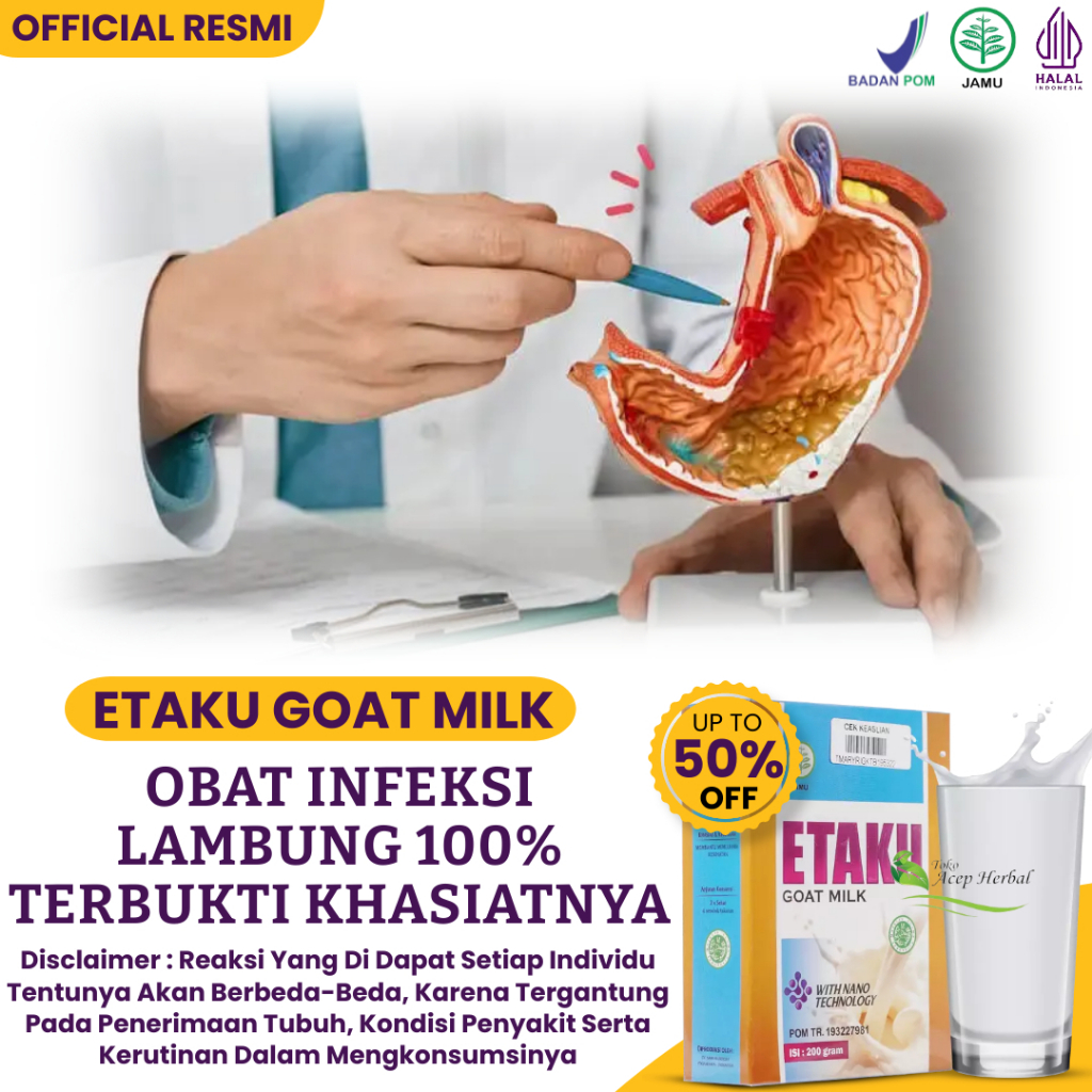 Jual ETAKU GOAT MILK 100 ORIGINAL Obat Infeksi Lambung Luka Lambung