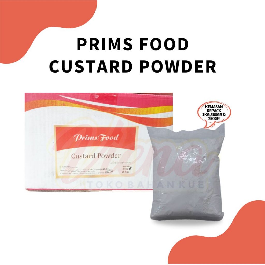 Jual Prims Food Custard Powder Kemasan REPACK 1Kg Tepung Custard